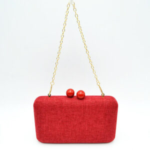 CO68017 RD Handheld Woven Straw Clutch Bag