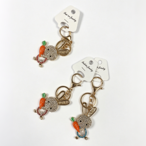 LZ-017 ASST "LOVE" Bunny Rhinestone Keychain (3pcs)
