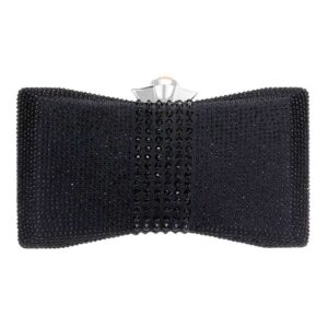 LAL330-BK Bling Evening Clutch / Crossbody Bag