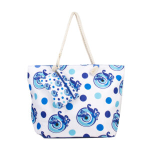 HB8828-1 Evil Eye Canvas Tote Bag