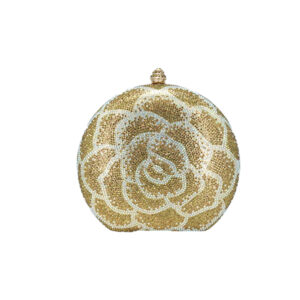 LAS008 GD Flower Clutch Evening Clutch