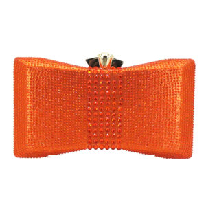 LAL330-OR Bling Evening Clutch / Crossbody Bag