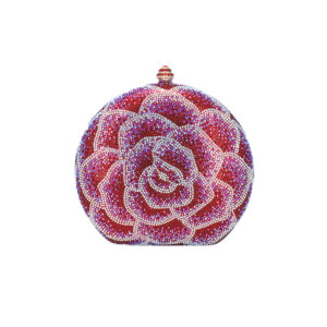 LAS008 RD Flower Clutch Evening Clutch