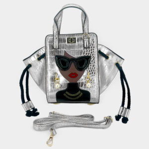 LA5302-SL Girl Accented Alligator Patterned Tote / Crossbody Bag