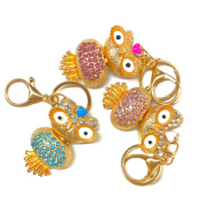 LZ-038 Owl Rhinestone keychain (3 pics )