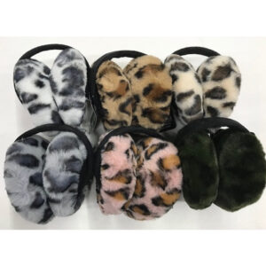ERM8694 ASST Fur Leopard Pattern Earmuff (3pcs)