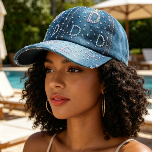 BH-8247 ASST Rhinestone "D" Baseball Cap (3PCS)