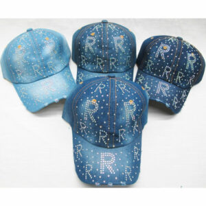 BH-8248 ASST Rhinestone "R" Baseball Cap (3PCS)