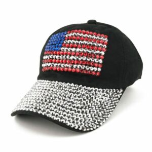BH7806-C  ASST Bling American Flag Fashion Cap (3PCS)