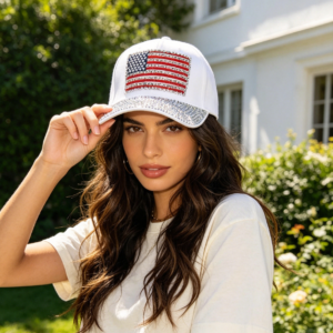 BH7806-C  ASST Bling American Flag Fashion Cap (3PCS)