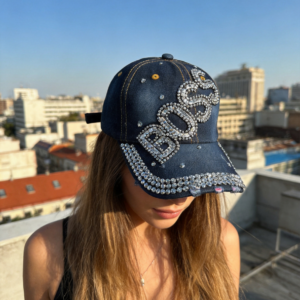 BH-7410 ASST "BOSS" Fashion Bling Baseball Cap(3PCS)