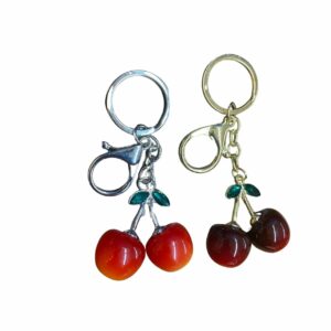 Crystal Cherry Keychain