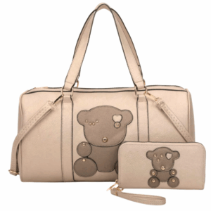 XM21211-T2 GD Fashion Bear 2-in-1 Weekender Overnight Duffle Bag