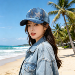CP103 ASST STARS Rhinestone Baseball Cap (3PCS)