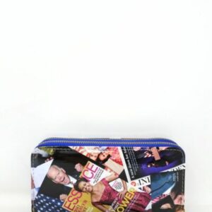 30030-BL Fashion Double Zippers Wallet