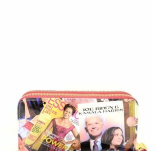 30030-RD Fashion Double Zippers Wallet