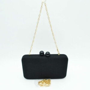 CO68017 BK Handheld Woven Straw Clutch Bag