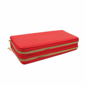 003Y RD Double Zippers Long Wallet