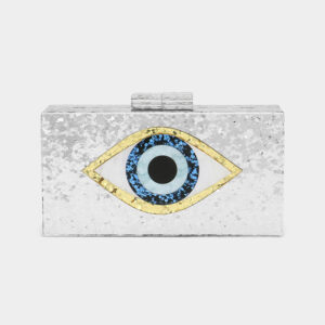 LAS2212 SL Glittered Evil Eye Clutch / Crossbody Bag