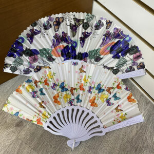 DNV-2454-ASST (12PCS) Butterfly Patterned Folding Fans