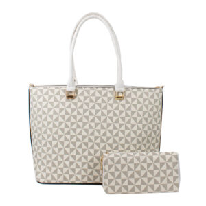 2087 WT Fashion Monogram Handbag Set (2 N 1)
