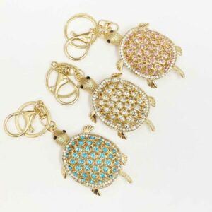 LZ-006 ASST Turtle Rhinestone Keychain(6pcs)