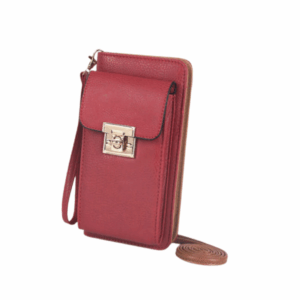 F1062 WN RD Fashion Crossbody Cellphone Case Wallet