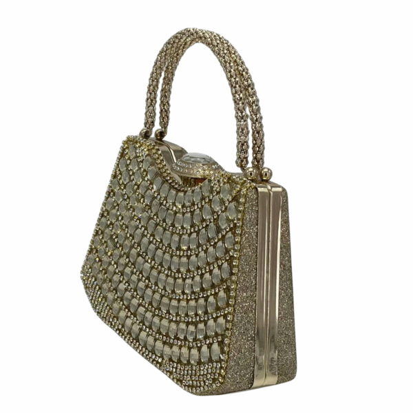 LA535-1 GD Rhinestone Evening Purse - Image 2