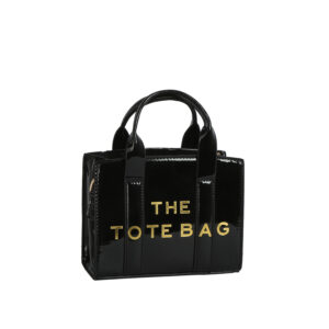 EWB210 BK "THE TOTE BAG" BAG Metallic Glossy Mini Tote Satchel