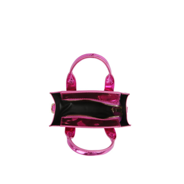 EWB210 RBL "THE TOTE BAG" BAG Metallic Glossy Mini Tote Satchel - Image 3
