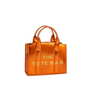 EWB210 OR "THE TOTE BAG" BAG Metallic Glossy Mini Tote Satchel
