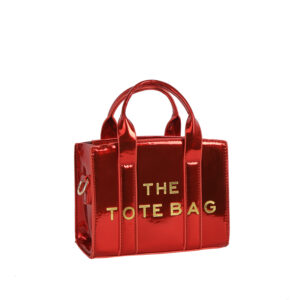 EWB210 RD "THE TOTE BAG" BAG Metallic Glossy Mini Tote Satchel
