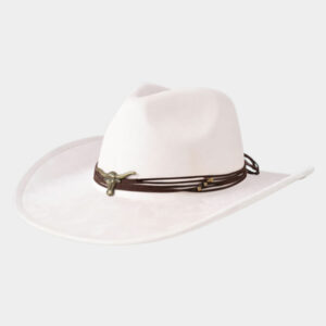 H3510 BG Western Steer Head Accent Cowboy Hat
