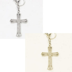 IKC-817 GS Rhinestones Cross Keychain (12PCS)