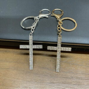 ENK769 GS Rhinestones Cross Keychain (12PCS)
