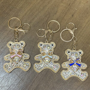 LZ-003 ASST Bear Rhinestone keychain (6PCS)