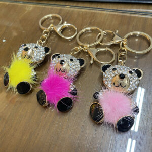 LZ-013 ASST Bear Rhinestones Keychain (6pcs)