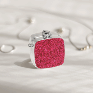 LAM10 RS Square Glitter Mini Clutch Bag with mirror