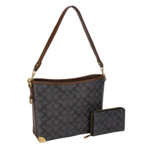 MS-5381 BK/CF FASHION HANDBAG SET