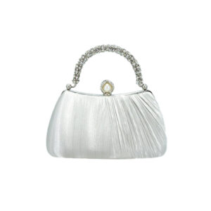 LAD62-1 SL Chic Pink Satin Evening Clutch Bag