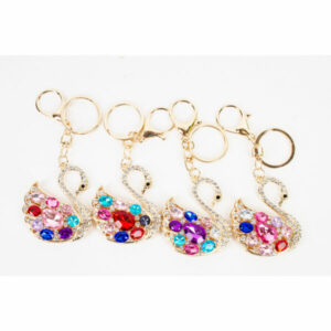 LZ-005 ASST Swan Rhinestones Keychain(6pcs)