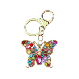 LZ-009 ASST Butterfly Rhinestone keychain (6 pics)