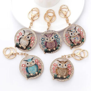 LZ-009 ASST Owl Rhinestones Key Chain (6 pics)