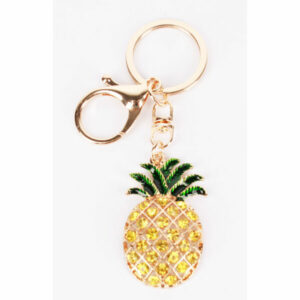 LZ-006 Pineapple Rhinestones Keychain