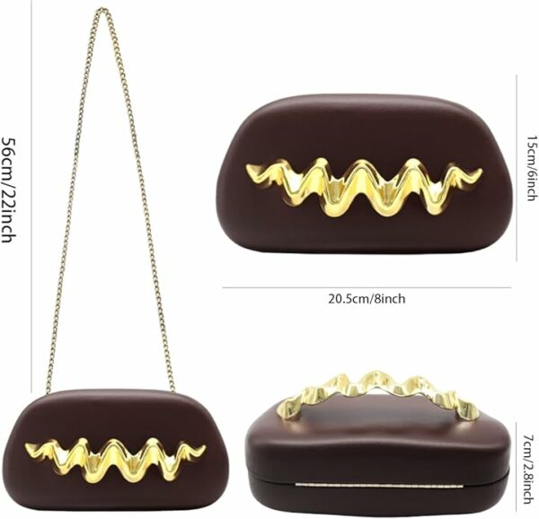HSY-3112P BG Acrylic Wedding Guest Clutch - Image 6