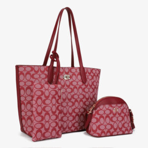 ZW-31550 BD/BD 3-in-1 Oval Monogram Handbag / Crossbody Wallet Set