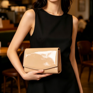 CO26012 BG Patent Leather Evening Clutch