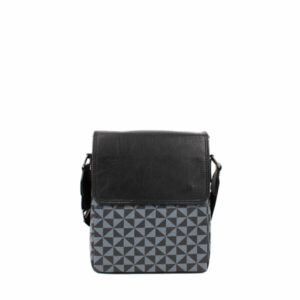 1698B BK Monogram Pattern Crossbody Bag