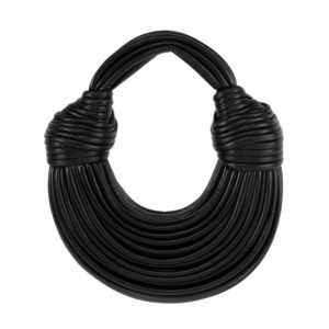 S2206  BK  String Rope Top Handle Swing Bag