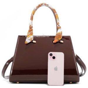 T3640 CF Jewel-Top Patent Medium Frame Chic Satchel